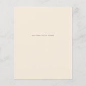 Magnolia Cream Modern Wedding Typography (Achterkant)