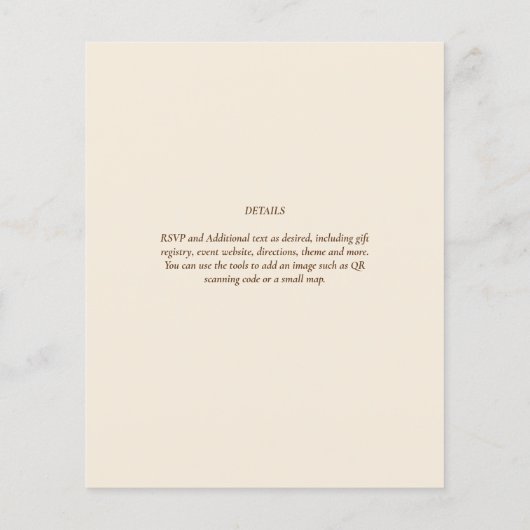 Magnolia Cream Modern Wedding Typography (Achterkant)