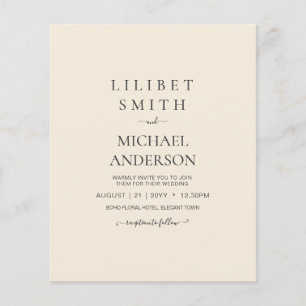 Magnolia Cream Modern Wedding Typography