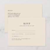 Magnolia Cream Modern Wedding Typography Briefkaart (Voorkant / Achterkant)