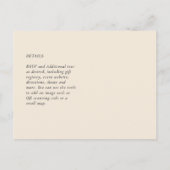 Magnolia Cream Modern Wedding Typography Briefkaart (Achterkant)