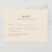 Magnolia Cream Modern Wedding Typography Briefkaart (Voorkant)
