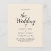 Magnolia Cream Modern Wedding Typography Flyer (Voorkant)