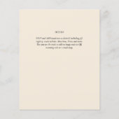 Magnolia Cream Modern Wedding Typography Flyer (Achterkant)
