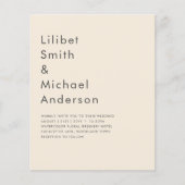 Magnolia Cream Modern Wedding Typography Flyer (Voorkant)