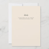 Magnolia Cream Modern Wedding Typography Kaart (Achterkant)