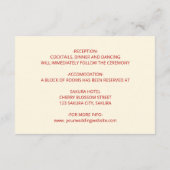 Magnolia Crème Chinese Trouwdetails Informatiekaartje (Achterkant)