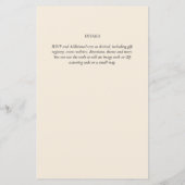 Magnolia Crème Moderne Trouwtypografie (Achterkant)