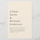 Magnolia Crème Moderne Trouwtypografie (Voorkant)