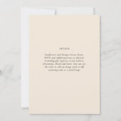 Magnolia Crème Moderne Trouwtypografie (Achterkant)