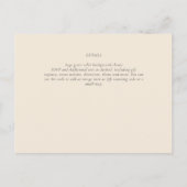 Magnolia Crème Moderne Trouwtypografie Briefkaart (Achterkant)