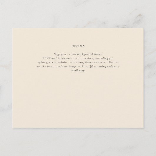 Magnolia Crème Moderne Trouwtypografie Briefkaart (Achterkant)