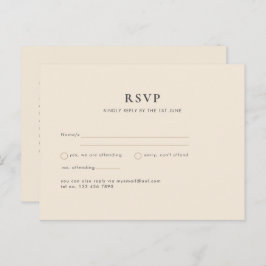 Magnolia Crème Moderne Trouwtypografie Briefkaart