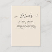 Magnolia Crème Moderne Trouwtypografie Informatiekaartje (Voorkant)