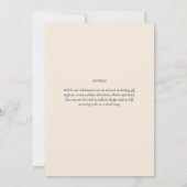 Magnolia Crème Moderne Trouwtypografie Kaart (Achterkant)