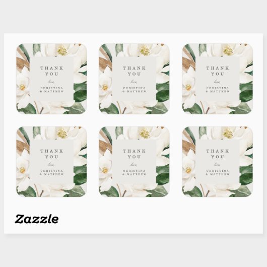 Magnolia dank u Sticker Label (Vel)