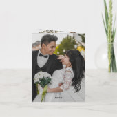 Magnolia Dark Romantic | Wedding Photo Thank You Bedankkaart (Achterkant)