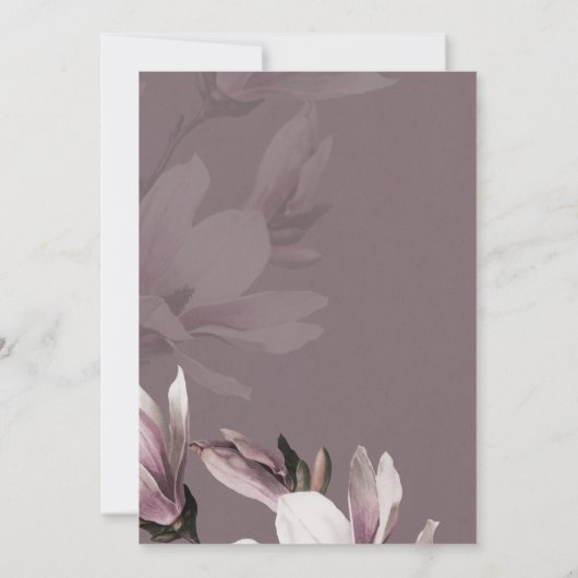 Magnolia Diamonds Monogram RSVP Kaart (Achterkant)