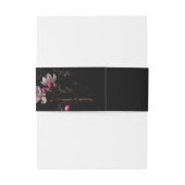 Magnolia Donkere Bloemige Bruiloft Uitnodigingen Wikkel (Achterkant Voorbeeld)