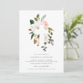 Magnolia Doop Uitnodiging (Staand voorkant)