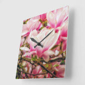 Magnolia Dream Vierkante Klok (Hoek)
