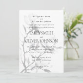 Magnolia Elegante Klassieke Trouw Ouders Host Kaart (Staand voorkant)