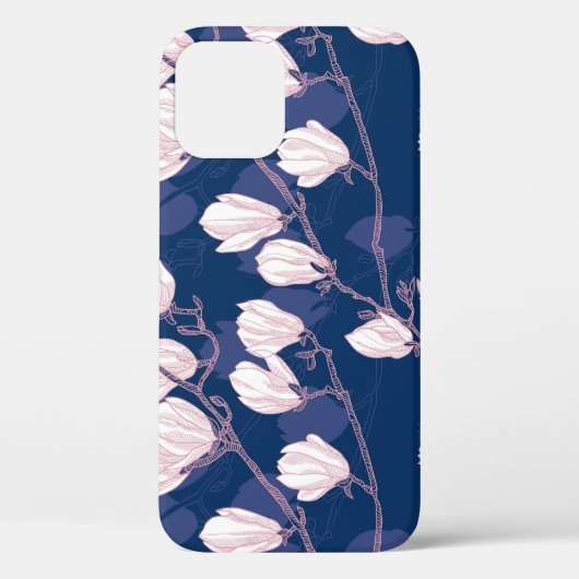 Magnolia Elegantie: Navy Spring Bloom Case-Mate iPhone Case (Achterkant)
