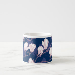 Magnolia Elegantie: Navy Spring Bloom Espresso Kop
