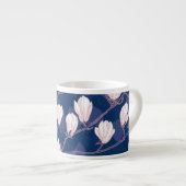 Magnolia Elegantie: Navy Spring Bloom Espresso Kop (Voorkant rechts)