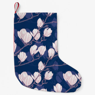 Magnolia Elegantie: Navy Spring Bloom Kleine Kerstsok