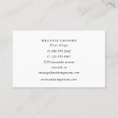 Magnolia en Eucalyptus | Donkergrijs | Benoeming Visitekaartje (Achterkant)