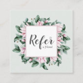 Magnolia en Eucalyptus floraal lijst lichtgrijs Aanbevelingskaartje (Voorkant)