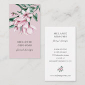 Magnolia en Eucalyptus Floral Botanical Visitekaartje (Voorkant / Achterkant)