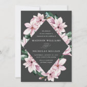 Magnolia en Eucalyptus | Floral Lijst Wedding Kaart (Voorkant)