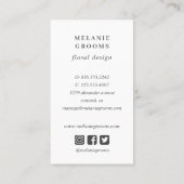 Magnolia en Eucalyptus gray Floral Botanical Visitekaartje (Achterkant)