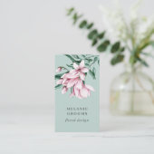 Magnolia en Eucalyptus groen Bloemen Botanisch Visitekaartje (Staand voorkant)