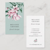 Magnolia en Eucalyptus groen Bloemen Botanisch Visitekaartje (Voorkant / Achterkant)