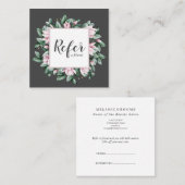 Magnolia en Eucalyptus lijst donkergrijs Aanbevelingskaartje (Voorkant / Achterkant)