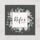 Magnolia en Eucalyptus lijst donkergrijs Aanbevelingskaartje (Voorkant)