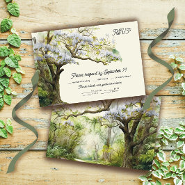 Magnolia en Moss Bruiloft RSVP Maaltijd Keuze Kaar Kaart