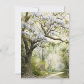 Magnolia en Moss Southern Charm Bruiloft Kaart (Achterkant)