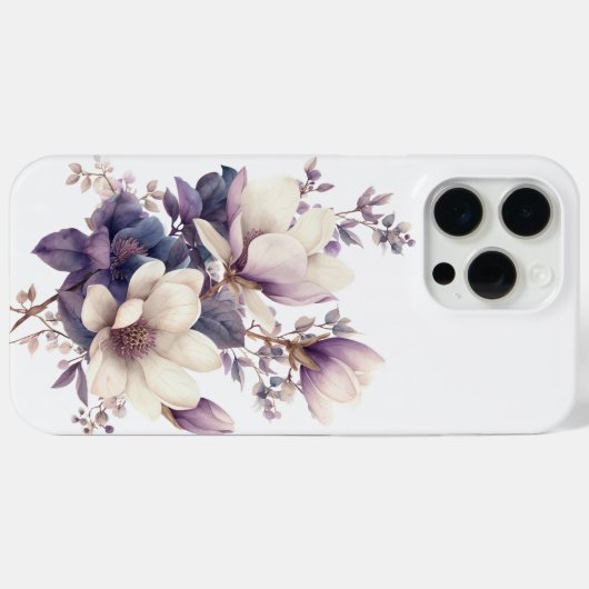 Magnolia en rozemarijn waterverf Case-Mate iPhone case (Achterkant (horizontaal))