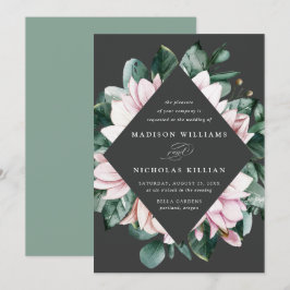 Magnolia & Eucalyptus | Bloemstuk Trouwkaart Kaart