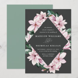 Magnolia & Eucalyptus | Bloemstuk Trouwkaart Kaart