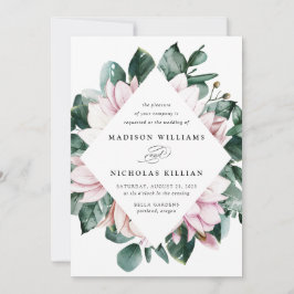 Magnolia & Eucalyptus | Bloemstuk Trouwkaart Kaart