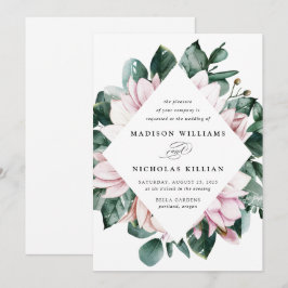 Magnolia & Eucalyptus | Bloemstuk Trouwkaart Kaart