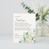 Magnolia Eucalyptus Hartelijk dank Receptie Kaart (Staand voorkant)