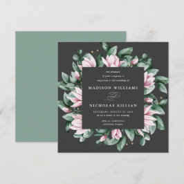 Magnolia & Eucalyptus | Vierkant Trouwfeest Kaart