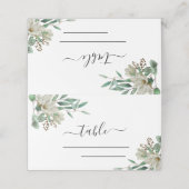 Magnolia Eucalyptus Waterverf Elegant Weddenschap Plaatskaartje (Buitenkant ongevouwen)
