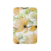 Magnolia Eucalyptus: Waterverf naadloze print Badmat (Voorkant Verticaal)